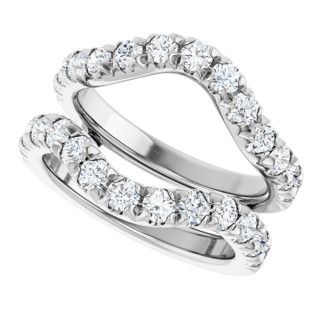 Platinum Round Lab-Grown Diamond Ring Guard - 1/2-1 1/2 CTW - view 5