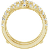 14K Gold Round Lab-Grown Diamond Ring Guard - 1/2-1 1/2 CTW - Yellow Gold - view 2