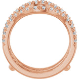 14K Gold Round Lab-Grown Diamond Ring Guard - 1/2-1 1/2 CTW - Rose Gold - view 2