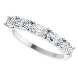 Platinum Oval Lab-Grown Diamond Five-Stone Anniversary Band - 9/10 CTW - view 5