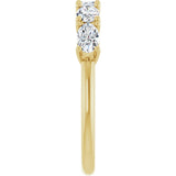 14K Gold Oval Lab-Grown Diamond Five-Stone Anniversary Band - 9/10 CTW - Yellow Gold - view 4