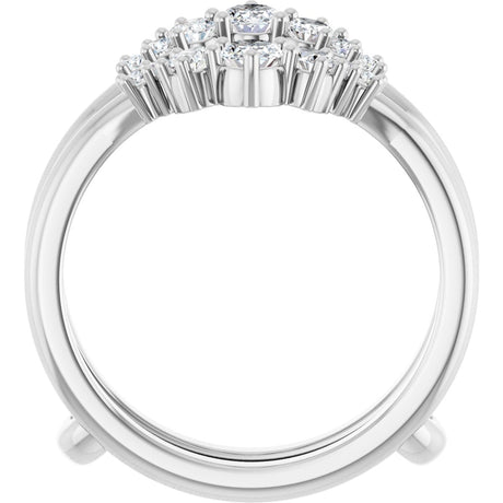 Platinum Oval Lab-Grown Diamond Ring Guard - 5/8 CTW - view 2