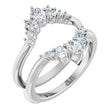 Platinum Oval Lab-Grown Diamond Ring Guard - 5/8 CTW