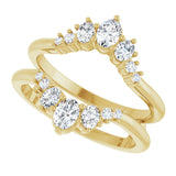 14K Gold Oval Lab-Grown Diamond Ring Guard - 5/8 CTW - Yellow Gold - view 5