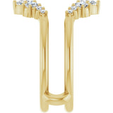 14K Gold Oval Lab-Grown Diamond Ring Guard - 5/8 CTW - Yellow Gold - view 4