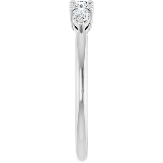 Platinum Round Lab-Grown Diamond Anniversary Band - 3/8-1 CTW - view 9