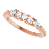14K Gold Round Lab-Grown Diamond Anniversary Band - 3/8-1 CTW - Rose Gold - view 10