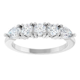 Platinum Round Lab-Grown Diamond Anniversary Band - 3/8-1 CTW - view 8