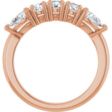14K Gold Round Lab-Grown Diamond Anniversary Band - 3/8-1 CTW - Rose Gold - view 7