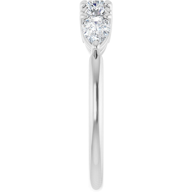 Platinum Round Lab-Grown Diamond Anniversary Band - 3/8-1 CTW - view 9