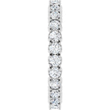 Platinum Round Natural Diamond Hidden Heart Eternity Band - 2.5mm Stones - view 9
