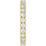 14K Gold Round Lab-Grown Diamond Hidden Heart Eternity Band - 2.5mm Stones - Yellow Gold - view 9