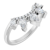 Platinum Pear Natural Diamond Contour Band - 1/2 CTW (Style 127091)