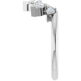 Platinum Pear Natural Diamond Contour Band - 1/2 CTW (Style 127091) - view 4