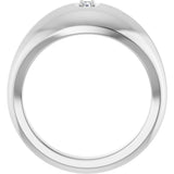 Platinum Round Natural Diamond Solitaire Band - view 2