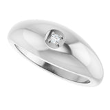 Platinum Round Lab-Grown Diamond Solitaire Band - view 5