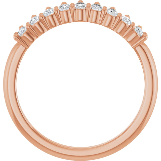14K Gold Pear Lab-Grown Diamond Anniversary Band - 3/4-1 1/4 CTW - Rose Gold - view 2