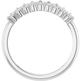 14K Gold Pear Lab-Grown Diamond Anniversary Band - 3/4-1 1/4 CTW - White Gold - view 2