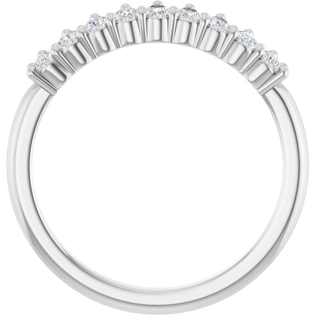 14K Gold Pear Lab-Grown Diamond Anniversary Band - 3/4-1 1/4 CTW - White Gold - view 2