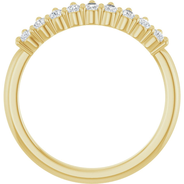 14K Gold Pear Lab-Grown Diamond Anniversary Band - 3/4-1 1/4 CTW - Yellow Gold - view 2