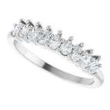14K Gold Pear Lab-Grown Diamond Anniversary Band - 3/4-1 1/4 CTW - White Gold - view 5