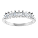 14K Gold Pear Lab-Grown Diamond Anniversary Band - 3/4-1 1/4 CTW - White Gold - view 3