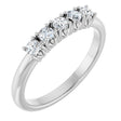 Platinum Round Natural Diamond Five-Stone Anniversary Band - 1/3-1 1/5 CTW