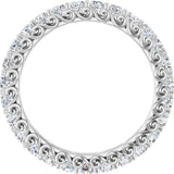 14K Gold Round Lab-Grown Diamond Sculptural Eternity Band - 2.5mm Stones - White Gold - view 2