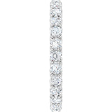 14K Gold Round Lab-Grown Diamond Sculptural Eternity Band - 2.5mm Stones - White Gold - view 4
