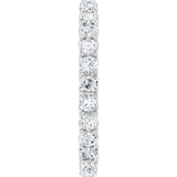 14K Gold Round Lab-Grown Diamond Sculptural Eternity Band - 2.5mm Stones - White Gold - view 4