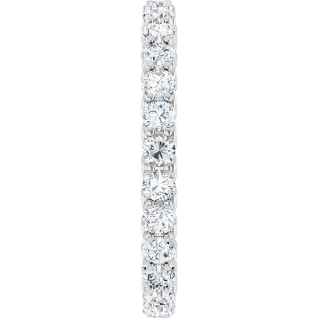 Platinum Round Lab-Grown Diamond Sculptural Eternity Band - 2.5mm Stones - view 4