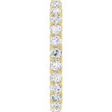 14K Gold Round Natural Diamond Sculptural Eternity Band - 2.5mm Stones - Yellow Gold - view 4
