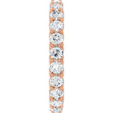 14K Gold Round Lab-Grown Diamond Sculptural Eternity Band - 2.5mm Stones - Rose Gold - view 4