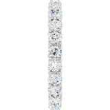 14K Gold Round Lab-Grown Diamond Sculptural Eternity Band - 2.5mm Stones - White Gold - view 4