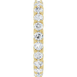 14K Gold Round Lab-Grown Diamond Sculptural Eternity Band - 2.5mm Stones - Yellow Gold - view 4