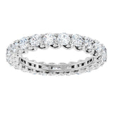 Platinum Round Natural Diamond Sculptural Eternity Band - 2.5mm Stones - view 2