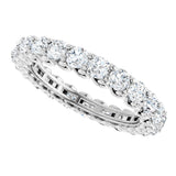 Platinum Round Natural Diamond Sculptural Eternity Band - 2.5mm Stones - view 5
