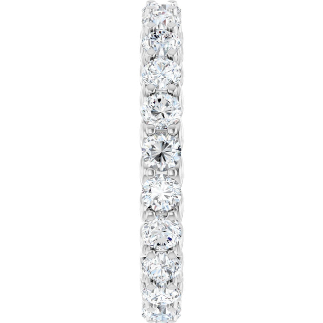 Platinum Round Natural Diamond Sculptural Eternity Band - 2.5mm Stones - view 4