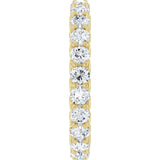 14K Gold Round Natural Diamond Sculptural Eternity Band - 2.5mm Stones - Yellow Gold - view 4