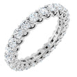 Platinum Round Natural Diamond Sculptural Eternity Band - 2.5mm Stones