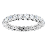 Platinum Round Natural Diamond Sculptural Eternity Band - 2.5mm Stones - view 3