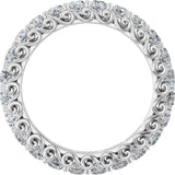 Platinum Round Lab-Grown Diamond Sculptural Eternity Band - 2.5mm Stones - view 2