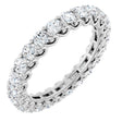Platinum Round Lab-Grown Diamond Sculptural Eternity Band - 2.5mm Stones