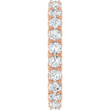 14K Gold Round Lab-Grown Diamond Sculptural Eternity Band - 2.5mm Stones - Rose Gold - view 4
