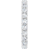 Platinum Round Natural Diamond Sculptural Eternity Band - 2.5mm Stones - view 4
