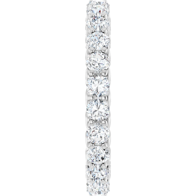 Platinum Round Natural Diamond Sculptural Eternity Band - 2.5mm Stones - view 4
