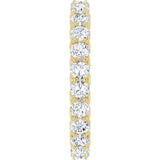 14K Gold Round Natural Diamond Sculptural Eternity Band - 2.5mm Stones - Yellow Gold - view 4