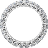Platinum Round Lab-Grown Diamond Sculptural Eternity Band - 2.5mm Stones - view 2