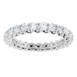 Platinum Round Lab-Grown Diamond Sculptural Eternity Band - 2.5mm Stones - view 3