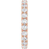 14K Gold Round Lab-Grown Diamond Sculptural Eternity Band - 2.5mm Stones - Rose Gold - view 4